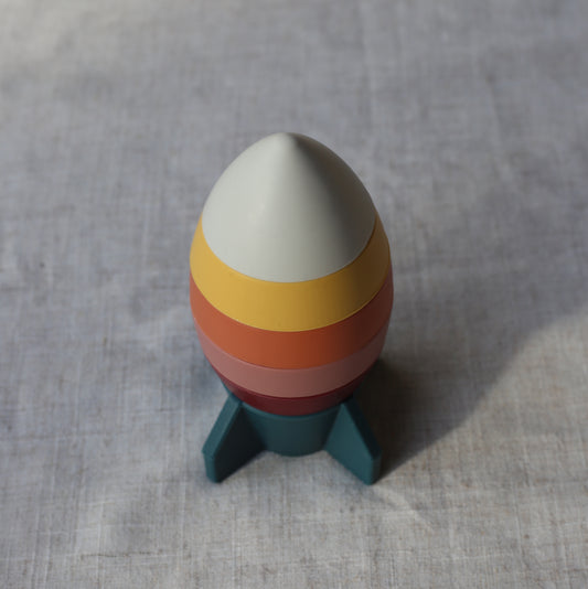 Silicone Stacking Rocket Toy